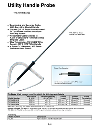 Thumbnail of document Data Sheet - THX-400 Handheld Thermistor Probes w/Utility Handle
